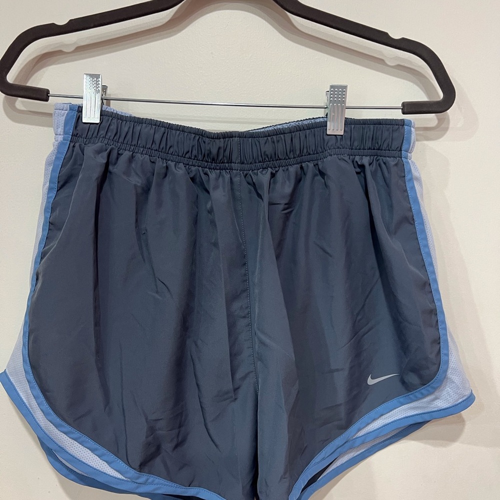 Nike Women's Blue and Gray Athletic Shorts